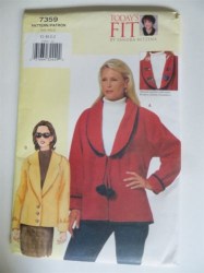 7359 BETZINA LOOSE UNLINED RALAN LS JACKET LENTHS PATTERN GHIJ